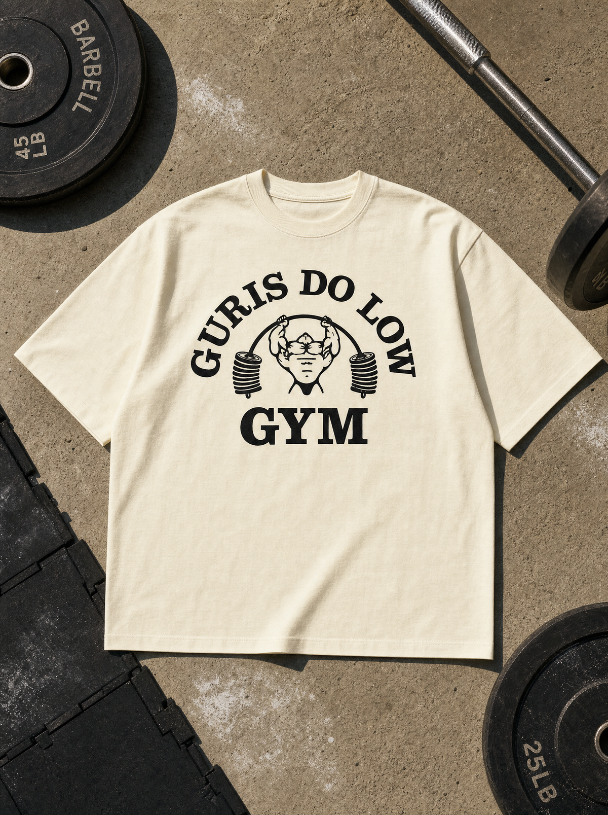 Camiseta Oversized - Guris Gym Offwhite