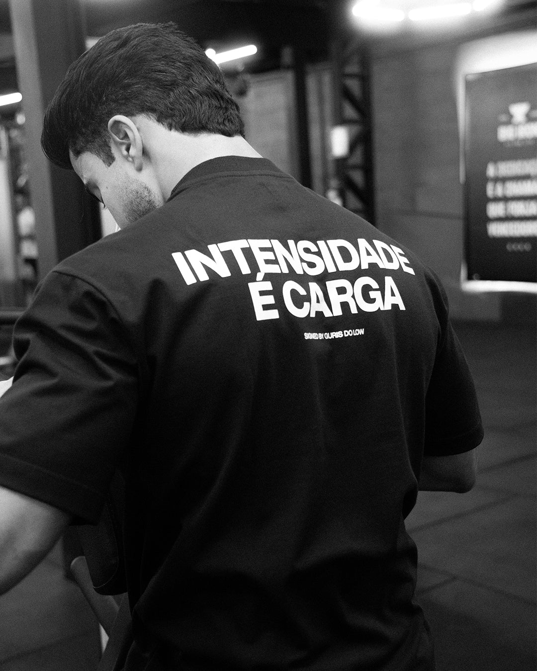 Camiseta Oversized Intensidade é Carga - Preta